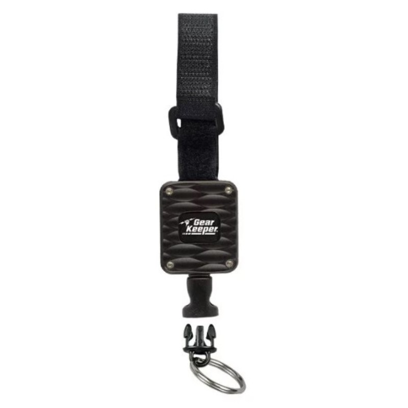 Aluminum Handcuff Key Retractor Black Velcro Strap Mount